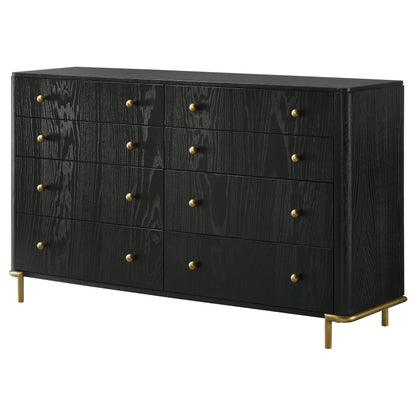 Janine 8-drawer Dresser Black