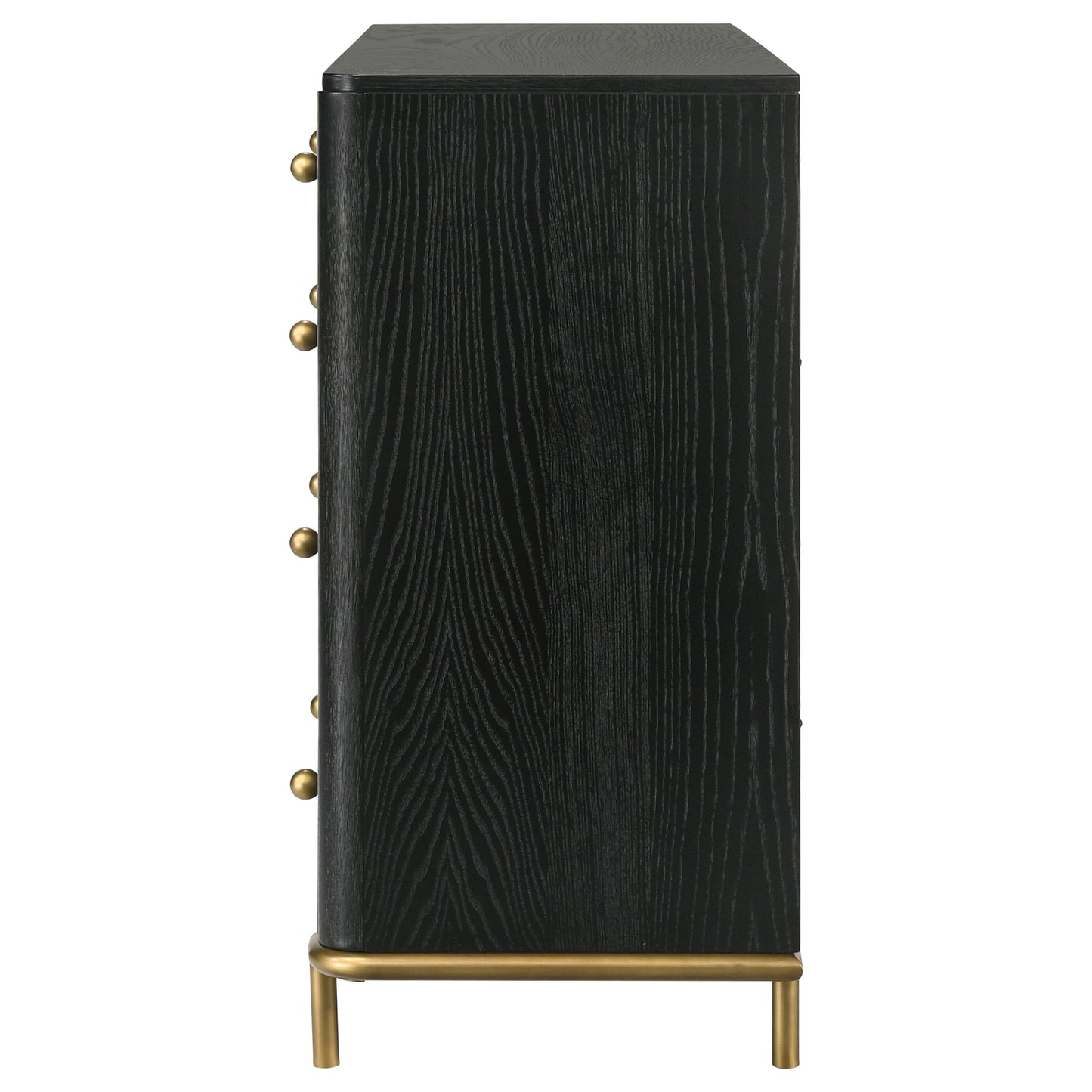 janine 8-drawer dresser black