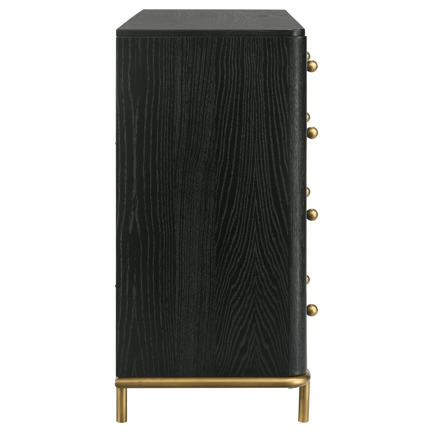 janine 8-drawer dresser black