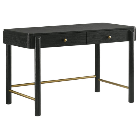 Elmcrest 2-drawer Vanity Desk Makeup Table BlackBlack
