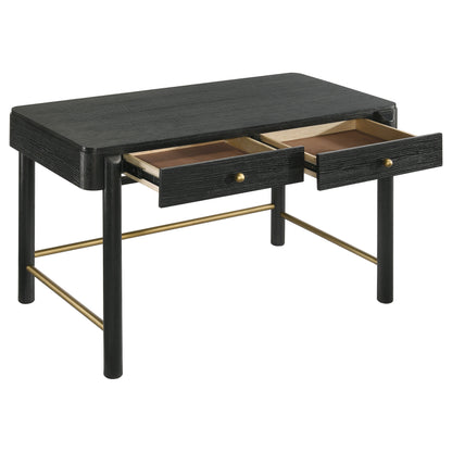 Janine 2-drawer Vanity Desk Makeup Table Black