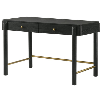 Janine 2-drawer Vanity Desk Makeup Table Black