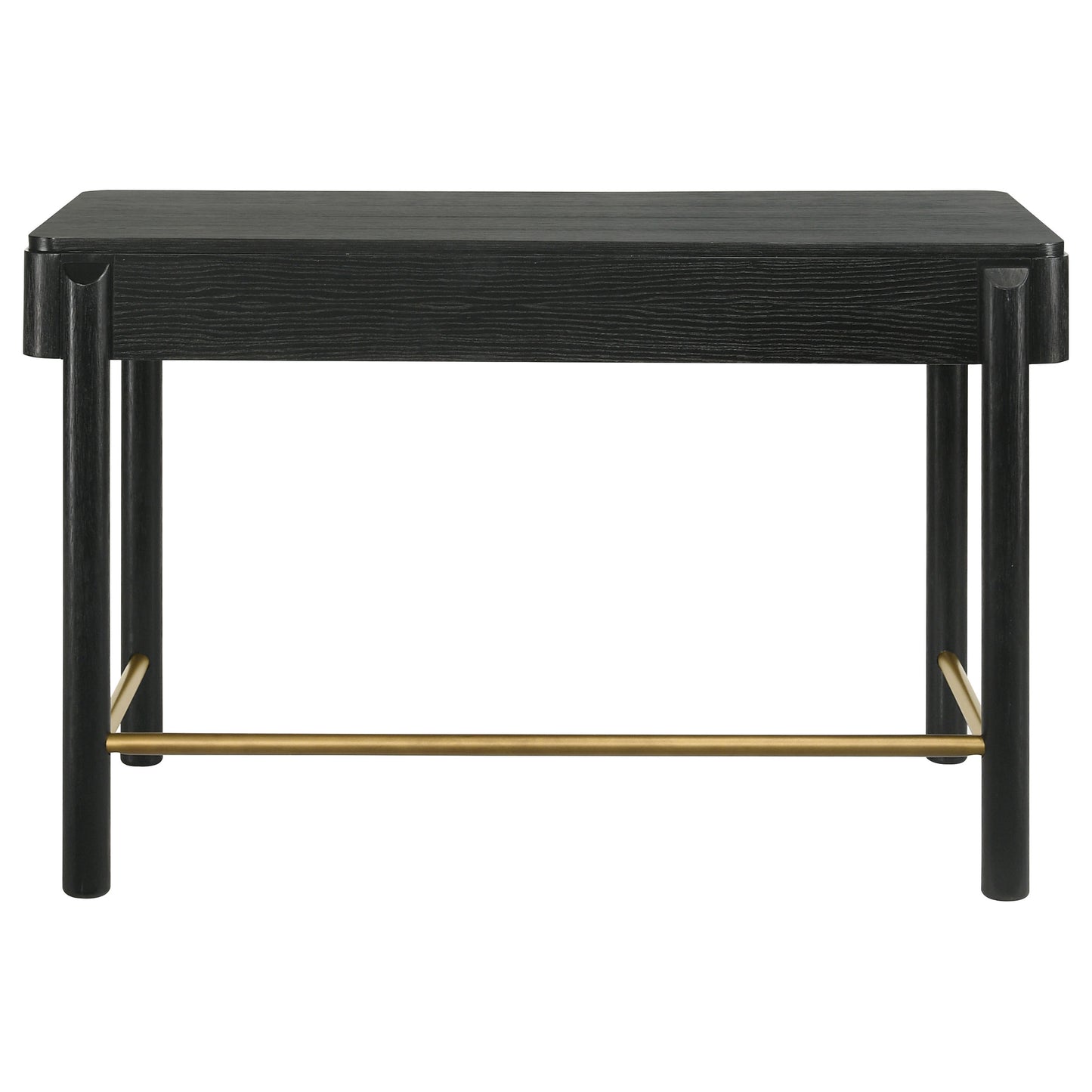 janine 2-drawer vanity desk makeup table black