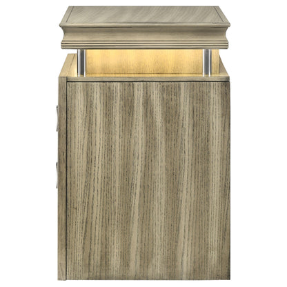 Antonella 3-drawer Nightstand Rustic Beige