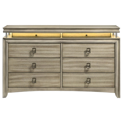 Antonella 8-drawer Dresser Rustic Beige