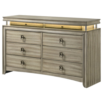 Antonella 8-drawer Dresser Rustic Beige