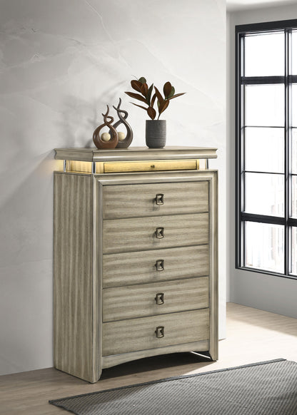 Antonella 6-drawer Bedroom Chest Rustic Beige