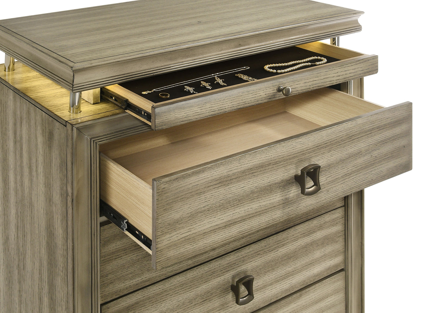 antonella 6-drawer bedroom chest rustic beige