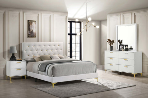 Alice 4-piece California King Bedroom Set WhiteWhite