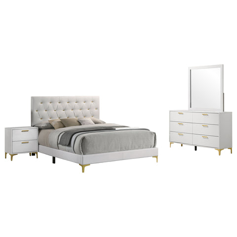 Alice 4-piece Queen Bedroom Set WhiteWhite
