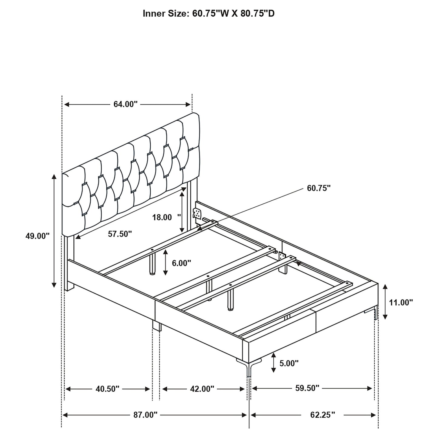 queen bed