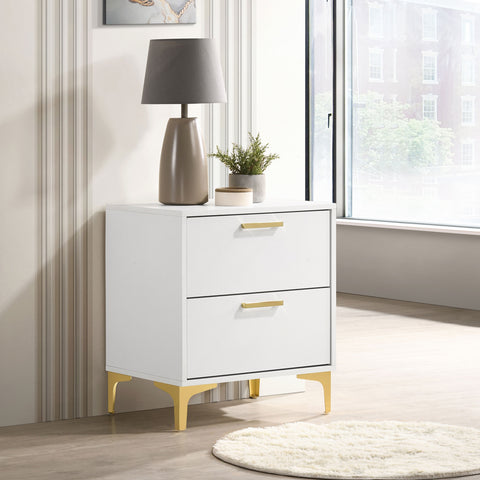 Alice 2-drawer Nightstand WhiteWhite