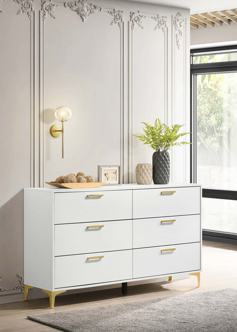 Alice 6-drawer Dresser WhiteWhite