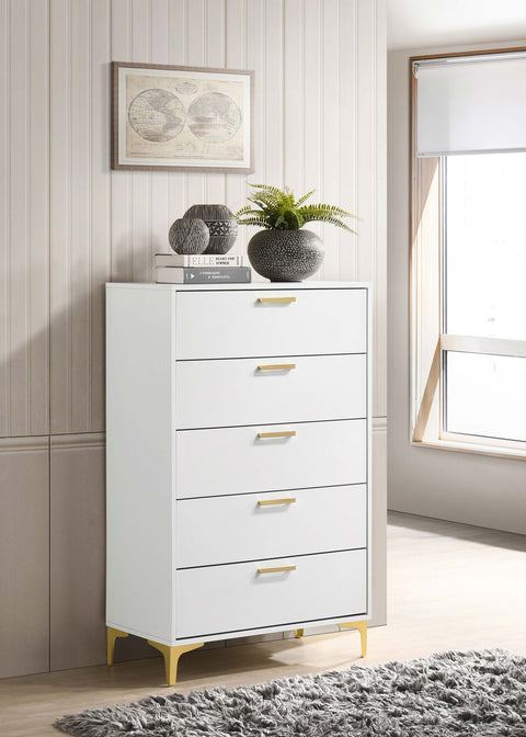 Alice 5-drawer Bedroom Chest WhiteWhite