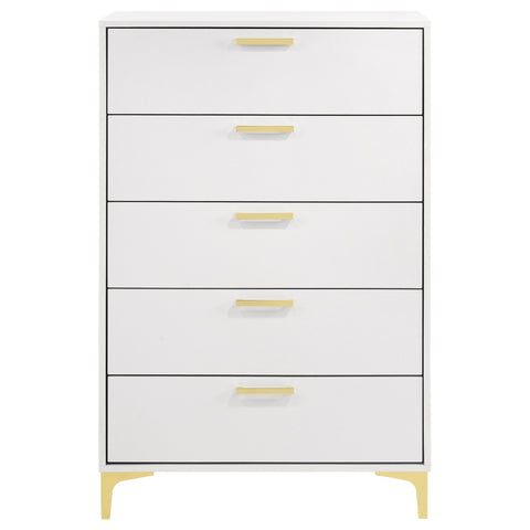 Alice 5-drawer Bedroom Chest WhiteWhite