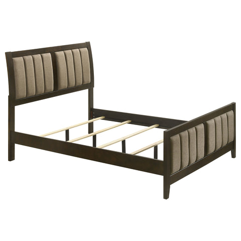 Elijah 51-inch Upholstered Full Bed Dark CocoaDark Cocoa