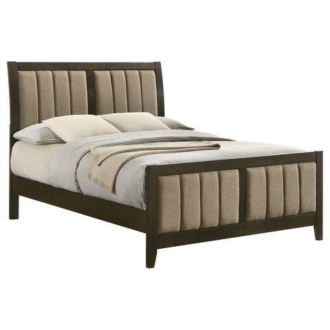 Elijah 51-inch Upholstered Full Bed Dark CocoaDark Cocoa