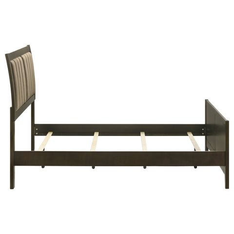 Elijah 51-inch Upholstered Full Bed Dark CocoaDark Cocoa