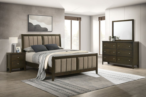 Elijah 4-piece Eastern King Bedroom Set Dark CocoaDark Cocoa