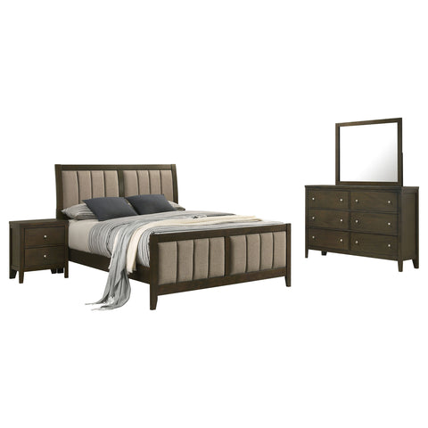 Elijah 4-piece California King Bedroom Set Dark CocoaDark Cocoa