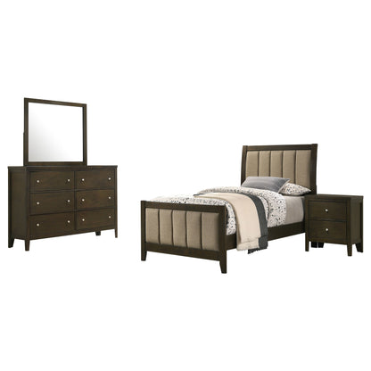 Elijah 4-piece Twin Bedroom Set Dark CocoaDark Cocoa