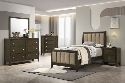 Elijah 5-piece Twin Bedroom Set Dark CocoaDark Cocoa