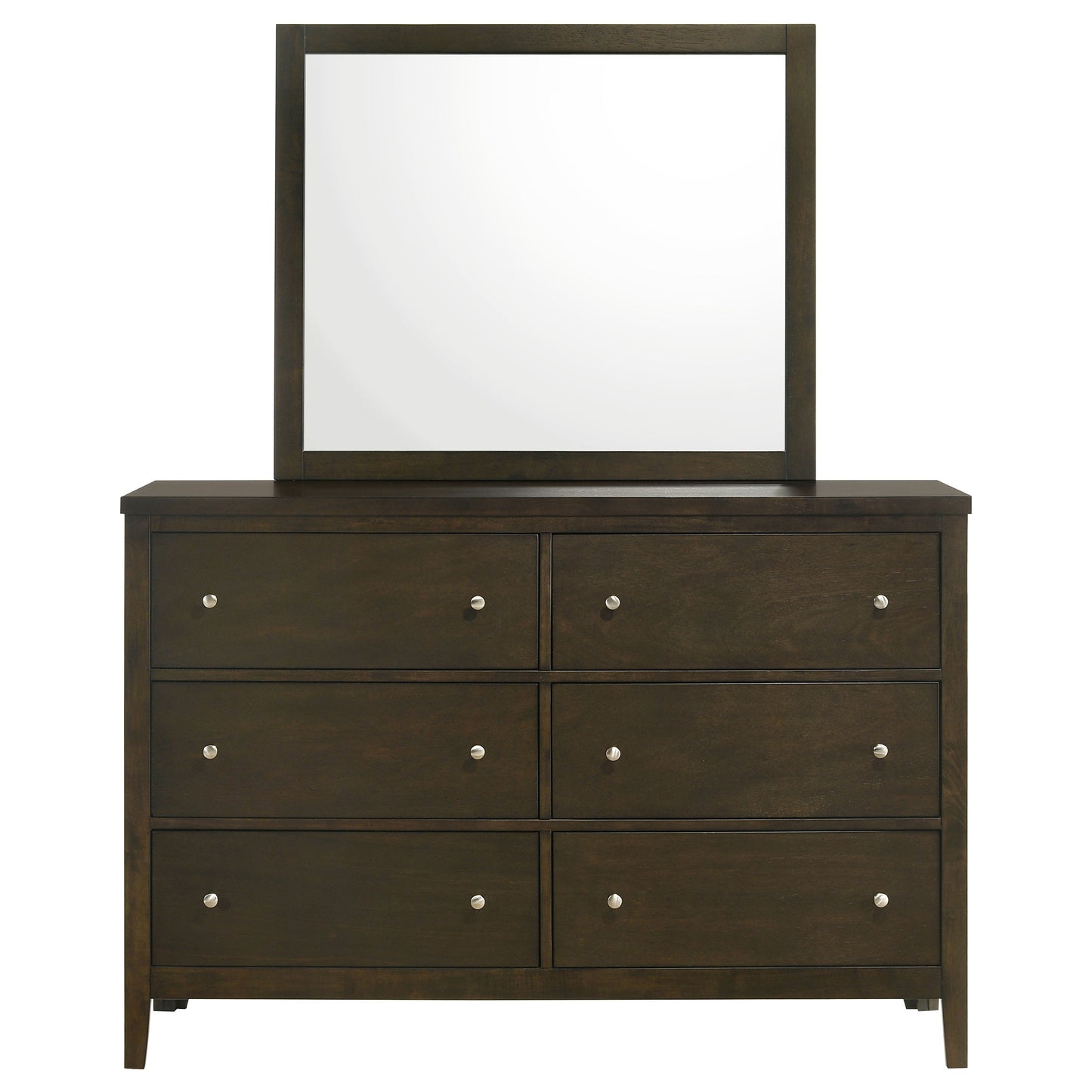 elijah 6-drawer dresser and mirror dark cocoadark cocoa