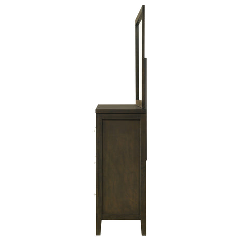 Elijah 6-drawer Dresser and Mirror Dark CocoaDark Cocoa