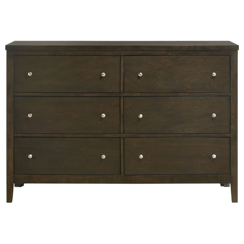 Elijah 6-drawer Dresser Cabinet Dark CocoaDark Cocoa