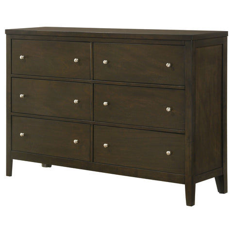 Elijah 6-drawer Dresser Cabinet Dark CocoaDark Cocoa