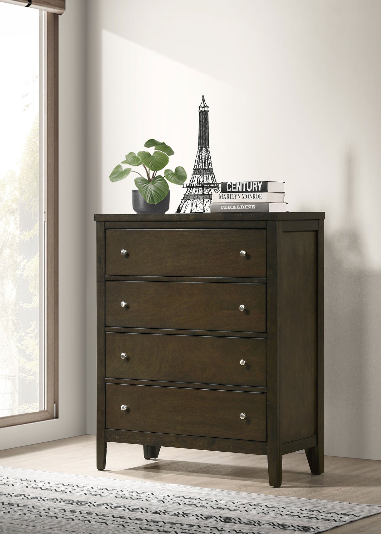 elijah 4-drawer chest of drawers dark cocoadark cocoa