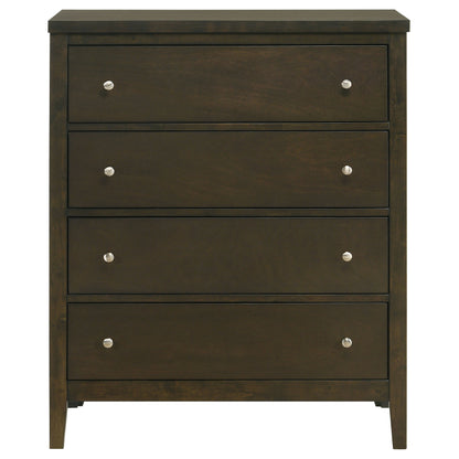 Elijah 4-drawer Chest of Drawers Dark CocoaDark Cocoa
