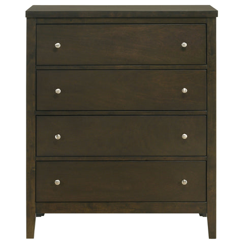 Elijah 4-drawer Chest of Drawers Dark CocoaDark Cocoa