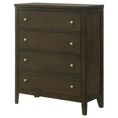 Elijah 4-drawer Chest of Drawers Dark CocoaDark Cocoa