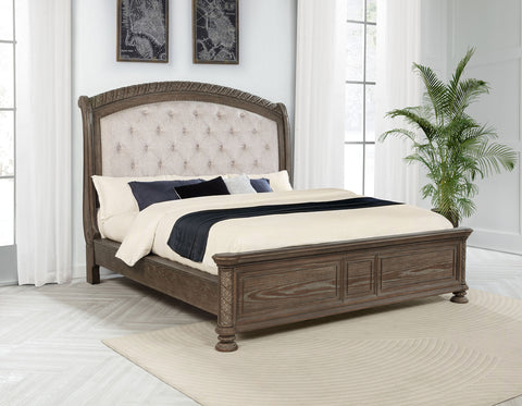 Forman Wood California King Sleigh Bed WalnutWalnut