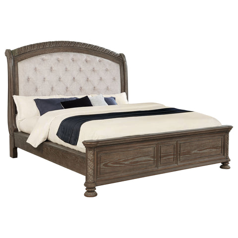 Forman Wood California King Sleigh Bed WalnutWalnut
