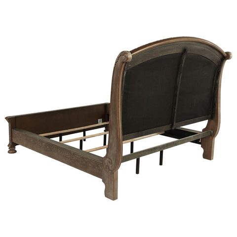 Forman Wood California King Sleigh Bed WalnutWalnut