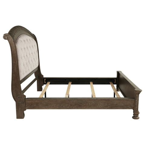 Forman Wood California King Sleigh Bed WalnutWalnut
