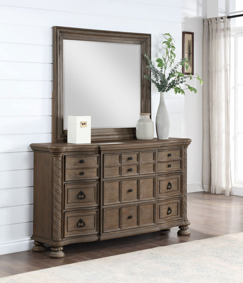 Forman 9-drawer Dresser with Mirror WalnutWalnut