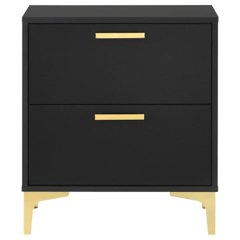 Alice 2-drawer Nightstand BlackBlack