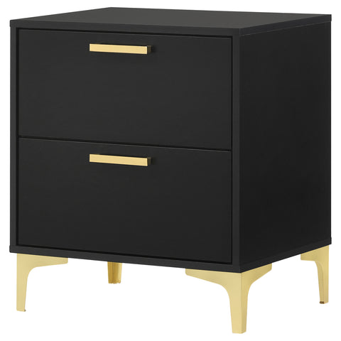 Alice 2-drawer Nightstand BlackBlack