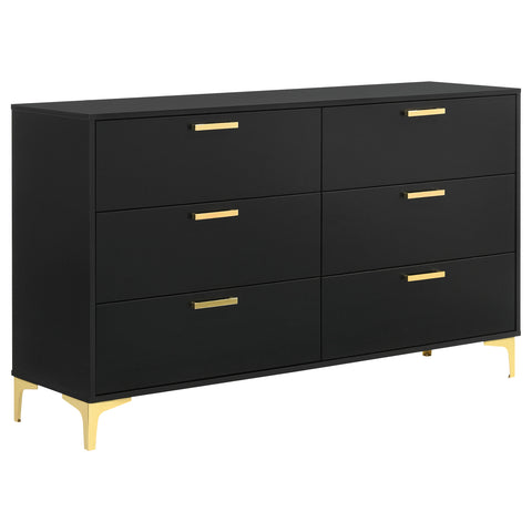 Alice 6-drawer Dresser BlackBlack