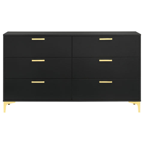 Alice 6-drawer Dresser BlackBlack