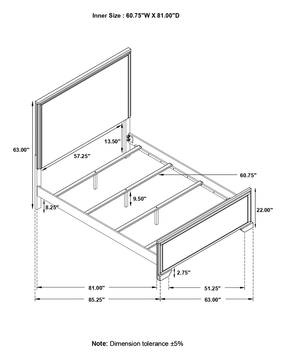 queen bed