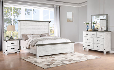 Bledel 4-piece Eastern King Bedroom Set Distressed WhiteDistressed White