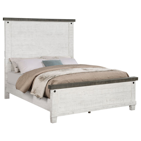 Bledel Wood Queen Panel Bed Distressed WhiteDistressed White