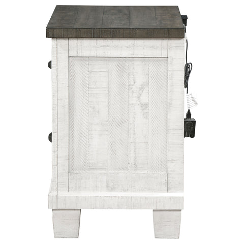 Bledel 2-drawer Nightstand Distressed WhiteDistressed White