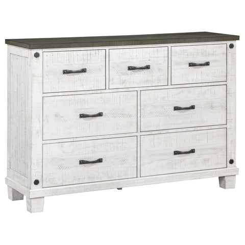 Bledel 7-drawer Dresser Distressed WhiteDistressed White