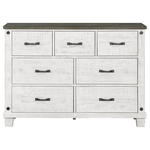 Bledel 7-drawer Dresser Distressed WhiteDistressed White