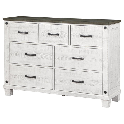 Bledel 7-drawer Dresser Distressed WhiteDistressed White